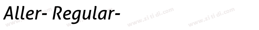 Aller- Regular字体转换